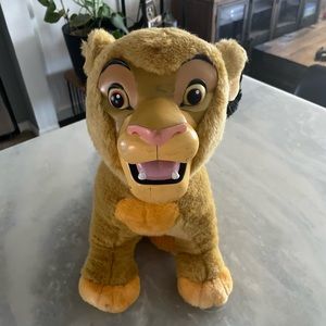 Disneyworld The Lion King Simba 14” Plush Body Rubber Vinyl Face